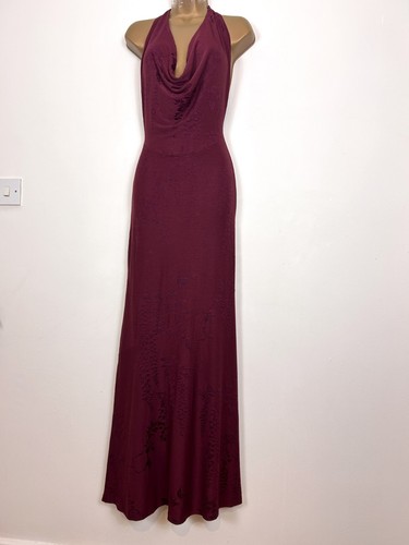 Burgundy cowl neck - burgundy, maxi