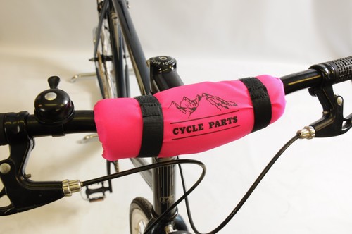 Pink bike handlebar protection - bike,