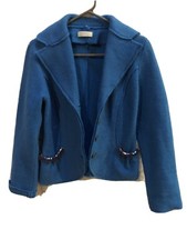 Ladies Lysgaard Corn Flower Blue 100%wool Jacket Size S