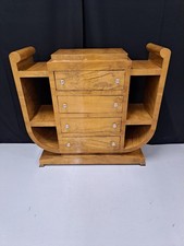 Art Deco Walnut Rambo Console Chest of Drawers
