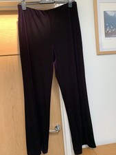 Marks and Spencer Purple Velvet Pull Up Trousers Size 18