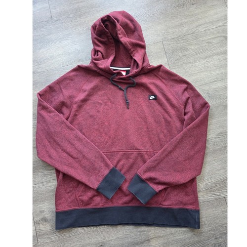 Nike hoodie mens burgundy - hoodie, xl
