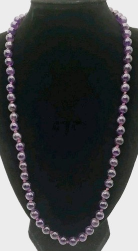 Amethyst beaded necklace - amethyst,
