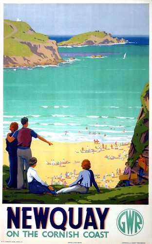 Newquay cornwall travel retro - newquay,