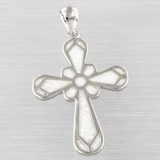 Celtic Cross White Fire Opal