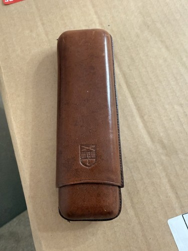 Portable leather cigar case - portable,
