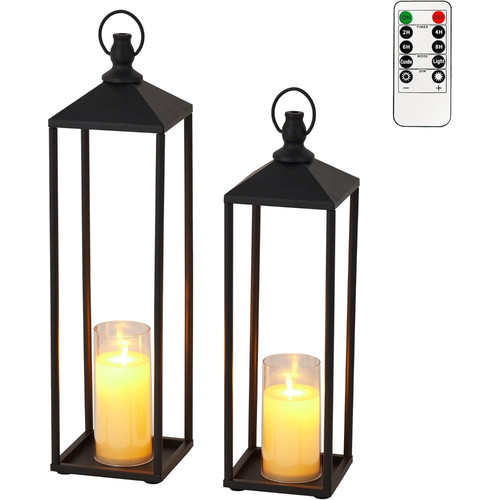Pack metal candle lanterns - 2,