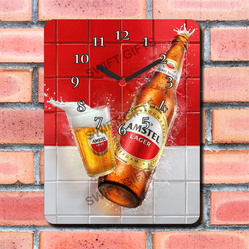 Amstel design wall clock - amstel, new