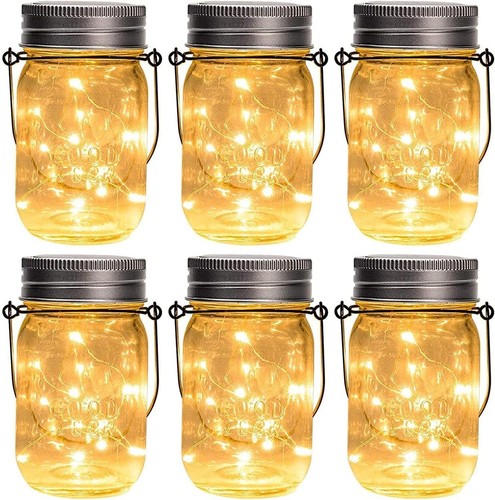 Hanging solar mason jar - solar,