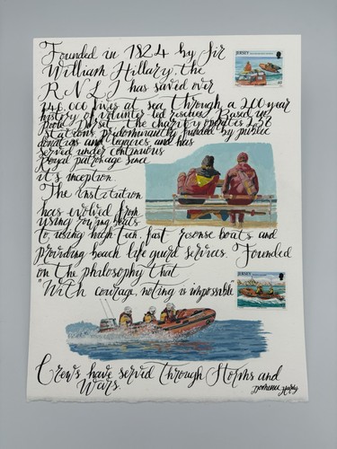 Gouache with hand written - a4,