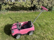 Child’s Push Along Mini Car In Pink