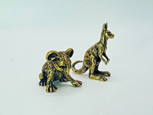 Solid brass kangeroo koala - solid,