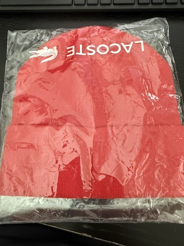 Supreme lacoste beanie red - supreme,