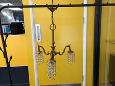 Art Deco Style 3 Bulb Crystal