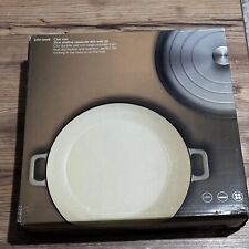 John Lewis Cast Iron Shallow Casserole, 31cm, Frost Grey 3.5 litre *NO LID *NEW