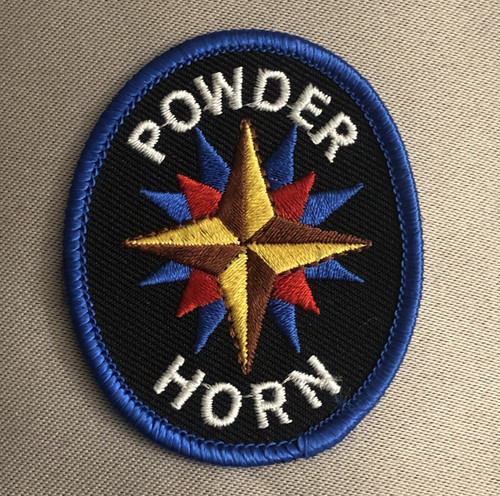 Powder horn patch - inches, x