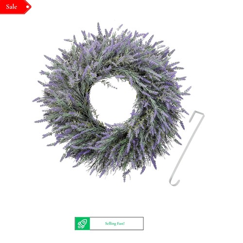 Artificial lavender wreath - lavender, 24