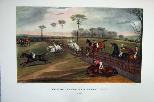 Original old antique print - old,