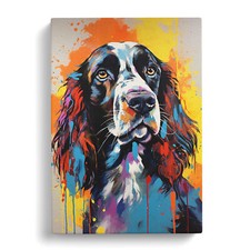 English Springer Spaniel Contemporary Canvas Wall Art Print Framed Picture Decor