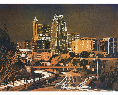 Raleigh skyline fine art - nc,