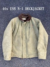 Original 40s USN N-1 Deck Jacket Navy Vintage Military Men's 38 M Rare