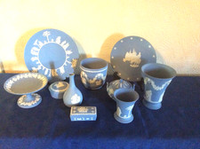 Wedgwood  Jasper Ware Blue 10 Piece Mixed Lot
