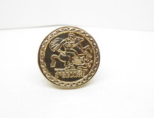 9ct Gold Coin Style Ring Disc