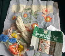 Twilleys of Stamford Needlecraft Tapestry Cushion Kit Vintage Floral 16”