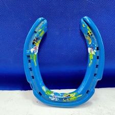 Canal Art Horseshoe Hand painted Blue Vintage Lovely Piece