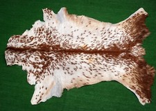 New Goat hide Rug Hair on Area Rug Size 42"x24" Animal Leather Goat Skin G-680