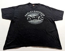 Harley Davidson Graphic T Shirt Mens 3XL Chesterfield England Biker In Orange