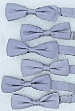 Bundle of 6 silver silk bow