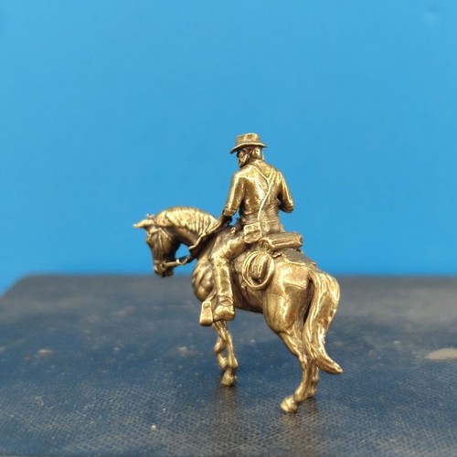 Mini bronze cowboy horse - cowboy,