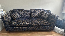 Gold And Black Floral Coaches Set Two Seat Couch (sits 3) And A Cuddle Couch