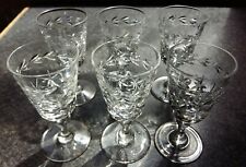 ●●●Vintage Lead Crystal Sherry Glasses x 6 (Pristine) 10cm x 5.5cm●●●