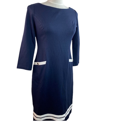 Talbots shift dress navy blue - dress,