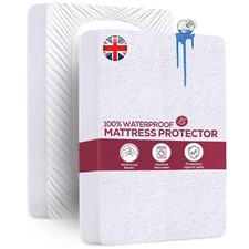 Waterproof Terry Towel Mattress Protector Fitted Sheet Bed Cover Non-Allergenic 