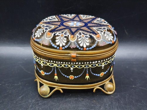 Bohemian moser enameled - moser, glass
