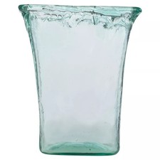 25cm Vintage Ribbed Glass Tall