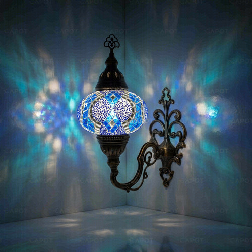 Blue turkish mosaic wall - turkish,