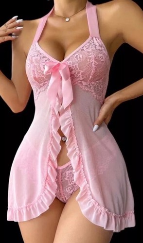 Frilly lacy open - frilly, pink