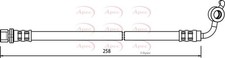 APEC HOS3604 Brake Hose Front
