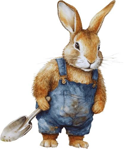 Watercolour peter rabbit - peter,