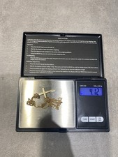 9ct Gold Hallmarked Cross Necklace Scrap Or Wear Weight 4.12g