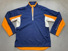 Stuburt sport windproof thermal Golf Top 1/3 zip blue mens size 2XL