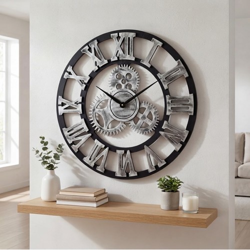 60cm steampunk gear wall - wall, clock
