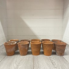 10 Vintage Hand Thrown Terracotta Pots Roughly 8cm X 8cm X 9cm Lb10￼