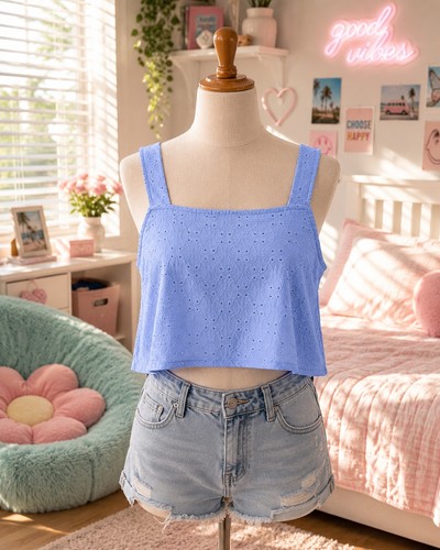 Btween girls periwinkle eyelet - btween,