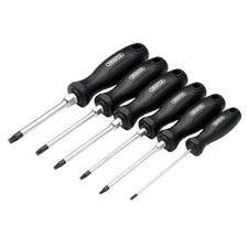 Draper Torx Star Hard Grip Screwdriver Set 6 Piece T10 To T40 Magnetised 13585