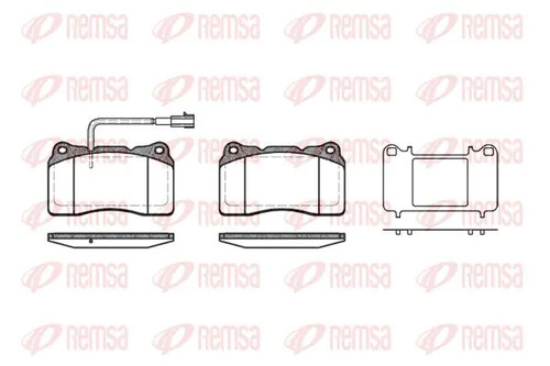 Brake pads front axle 0666 - front,